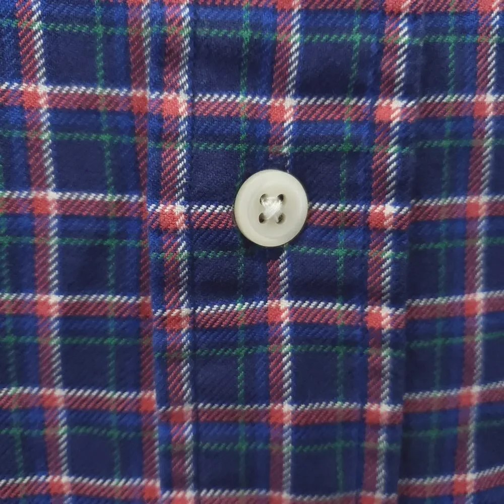 Vintage Polo Ralph Lauren Shirt Men 2XL Blue 100% Cotton Classic Fit Button-Down